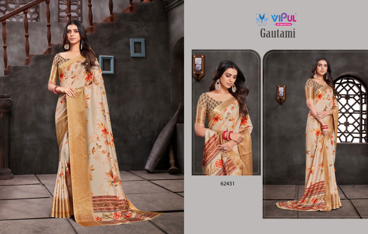 Vipul Gautami Festive Wear Wholesale Printed Designer Sarees Catalog